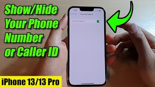 iPhone 13/13 Pro: How to Show/Hide Caller ID / Phone Number screenshot 3