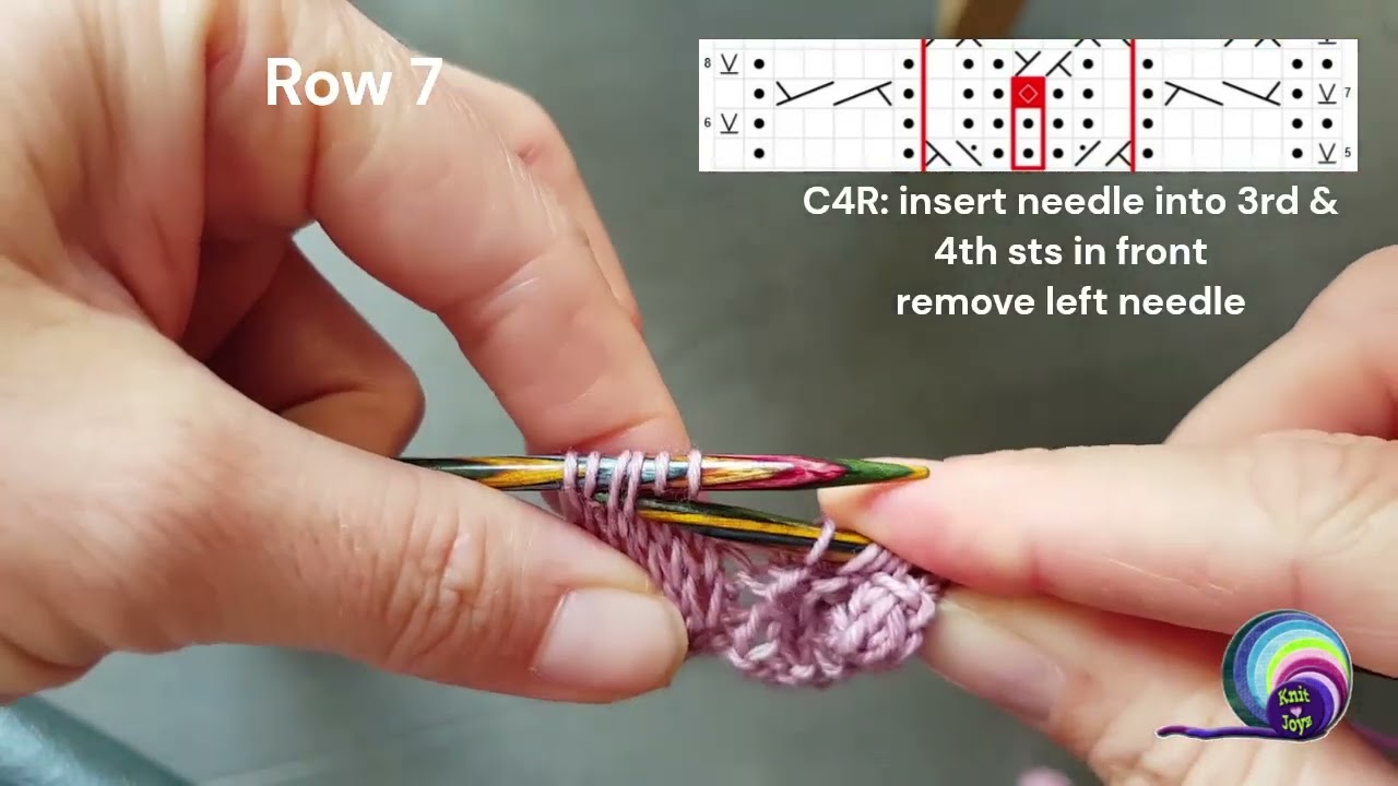 Rows 7 & 8 with C4L, 5st Bump & C4R