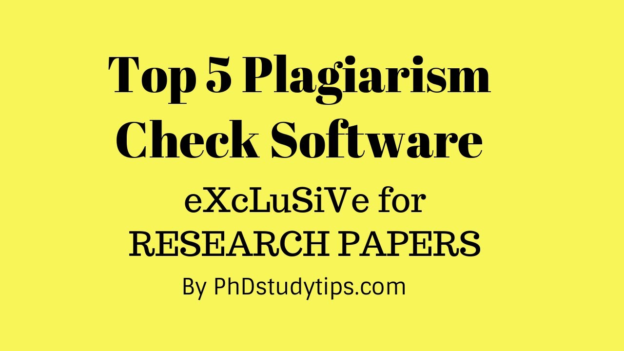 phd thesis plagiarism checker
