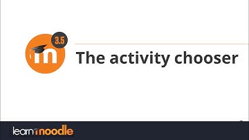 Activity chooser Moodle 3.5