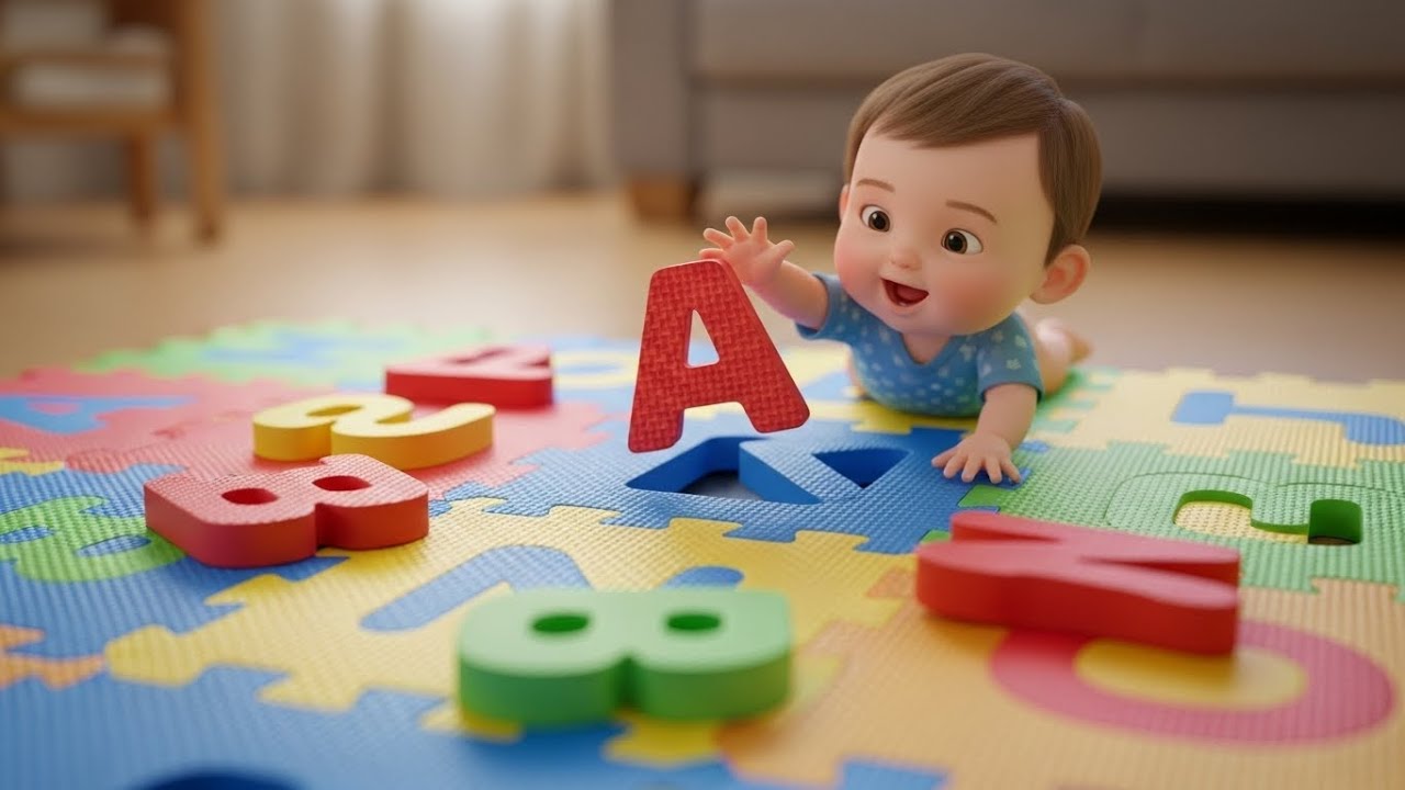 Alphabet Foam Puzzle Mat 🔤🧩   Learn ABC for Kids   Preschool Educational Video