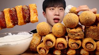 뿌링클 사이드 실컷 먹어보기 뿌링치즈볼 뿌링핫도그 뿌링멘보샤 뿌링소스 ASMR MUKBANG Bburinkle Eating show먹방