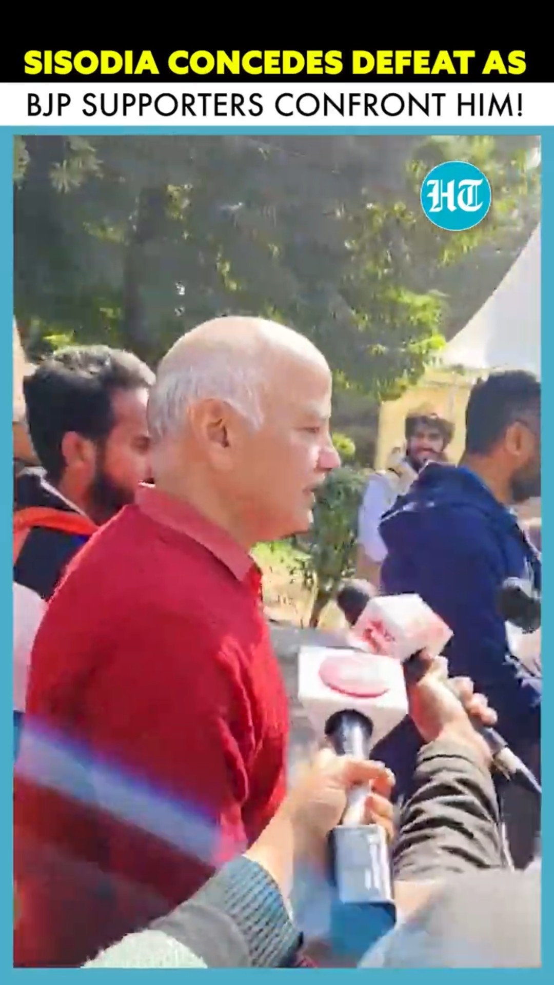 Manish Sisodia Visibly Upset After His Loss; Confronted By BJP Supporters At Counting Station!
