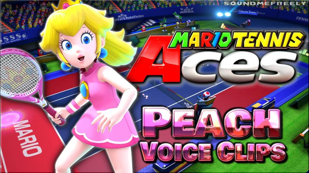 All Princess Peach Voice Clips • Mario Tennis Aces • Voice Lines