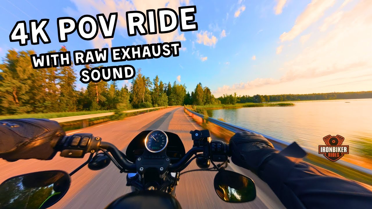 Scenic Island Ride | Harley-Davidson Iron 883 | RAW Exhaust Sound