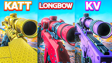 Using ALL MW3 Sniper Class Setups, Which one is BETTER?.. (Katt AMR, Longbow, KV Inhibitor)