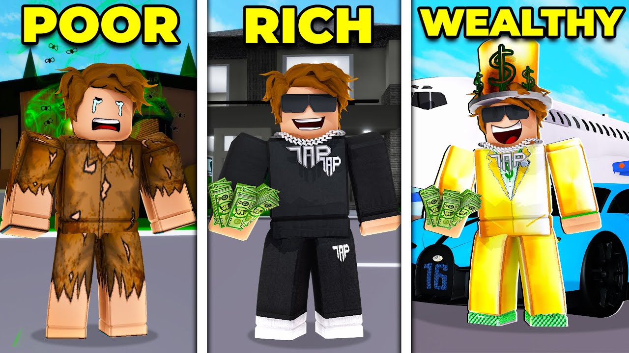 RICH to POOR in ROBLOX BROOKHAVEN!