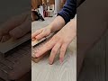 Filing down the fret ends! #BushdogGuitars #fretwork #fretting #fret #guitarwork #guitartech #shorts