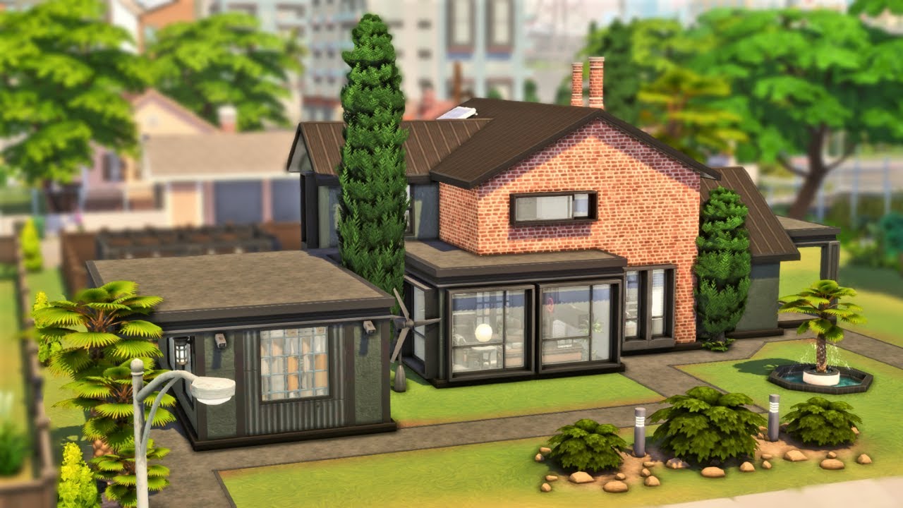 Modern Industrial Scientist's House 🖤  || The Sims 4: Speed Build
