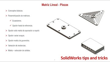 SolidWorks: Tips y trucos sobre Matriz lineal - Piezas