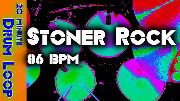 20 Minute Drum Loop - Stoner Rock 86 BPM -  Version 1 - Loose Hi Hat with Fill