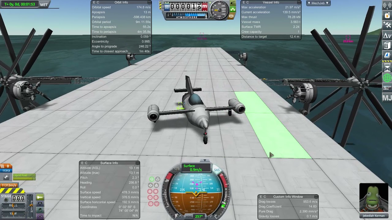 KSP Carrier Aircraft Test YouTube