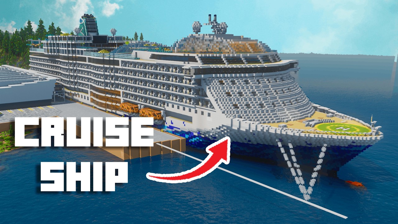 Мы построили КРУИЗНЫЙ СУДНО в нашем городе Minecraft!
