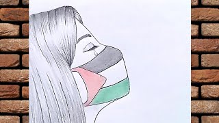 رسم سهل عن فلسطين | رسم علم فلسطين | رسم تعبيري  سهل جدا عن فلسطين | انقذوا غزة