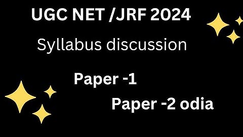 ugc net exam 2024 | Odia syllabus | ugc net paper 2  || @junoonforjrf5.O