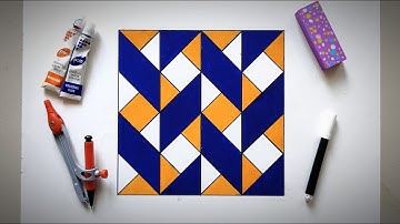 Geometric Pattern in Square | Square Geometric Design | Geometric Art in Square | Sankalp Chitra