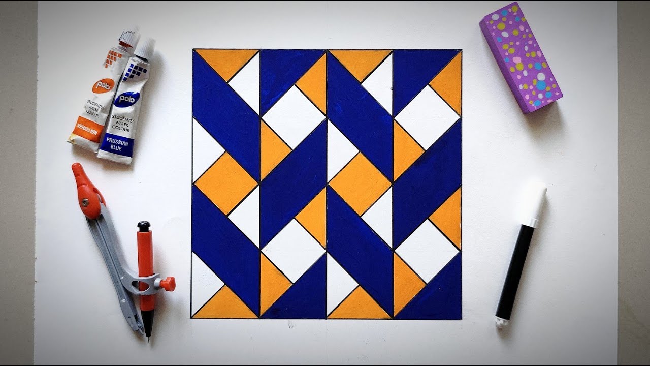 Geometric Pattern in Square | Square Geometric Design | Geometric Art ...