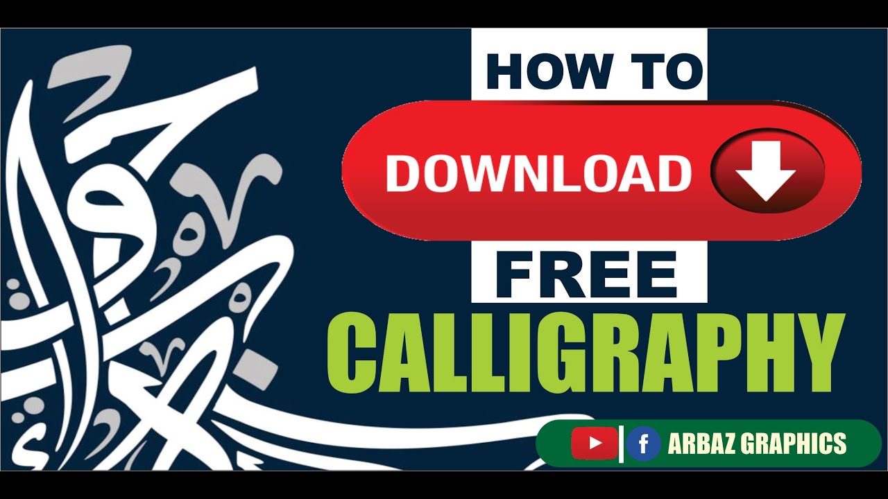 How to Download free Calligraphy for Banner Design l Calligraphy for ...