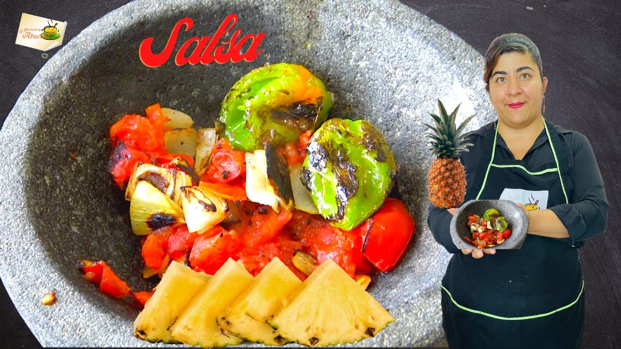 Salsa Tatemada con Piña EN 10 MINUTOS - YouTube