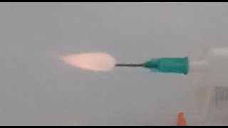 Generating a syringe full of hydrogen and burning it