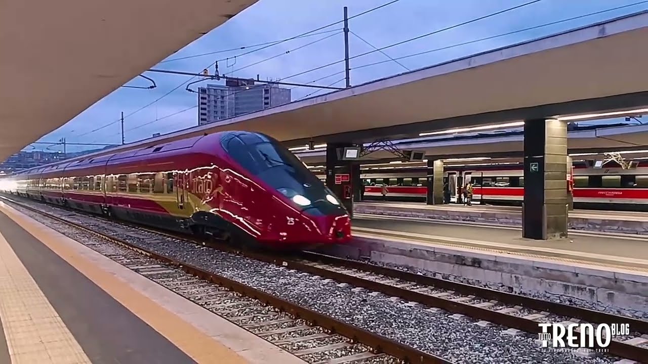 L'AGV 575 25 a Napoli Centrale, con la nuova livrea .italo