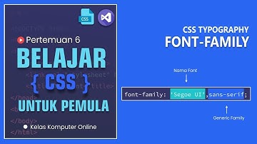 Belajar HTML Dan CSS Dari Nol Untuk Pemula | CSS Font Family Property: Mengubah Jenis Huruf Teks