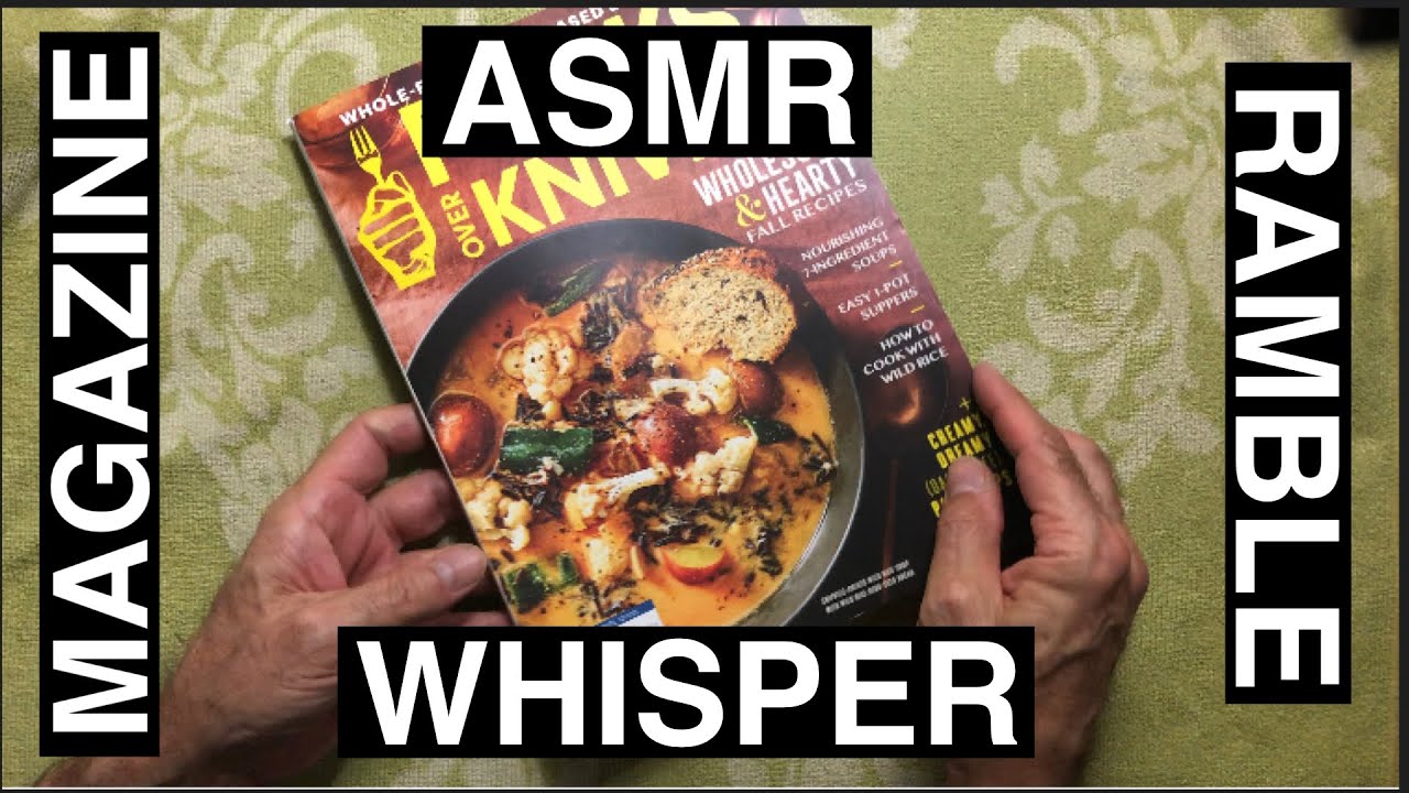 ASMR MAGAZINE WHISPER GO THREW GUM CHEW
