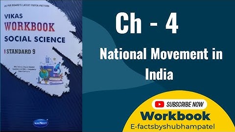 Class 9 Social Science | Chapter 4 National Movement in India | Workbook | Part 1 #socialscience 