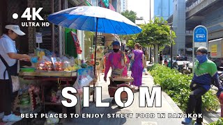 [4K UHD] Walking around Silom Area in Bangkok | Best Places to enjoy Street Food in Silom by JWINTHAI 2,196 views 13 hours ago 37 minutes