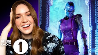 "It's not ripe!" 🍏😆 Karen Gillan on Nebula's best Guardians Of The Galaxy lines.