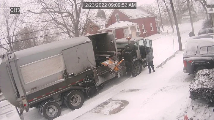 Cleveland Trash Truck Eating Otto  (my trash can) ...