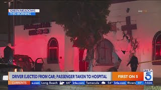 Church sustains heavy damage after fatal crash in Los Angeles  by KTLA 5 13,984 views 2 days ago 2 minutes, 14 seconds