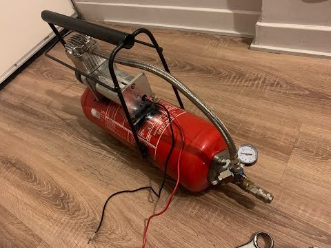 Самодельный компрессор из огнетушителя 12v СВОИМИ РУКАМИ! | 12 Volt Compressed Air Extinguisher