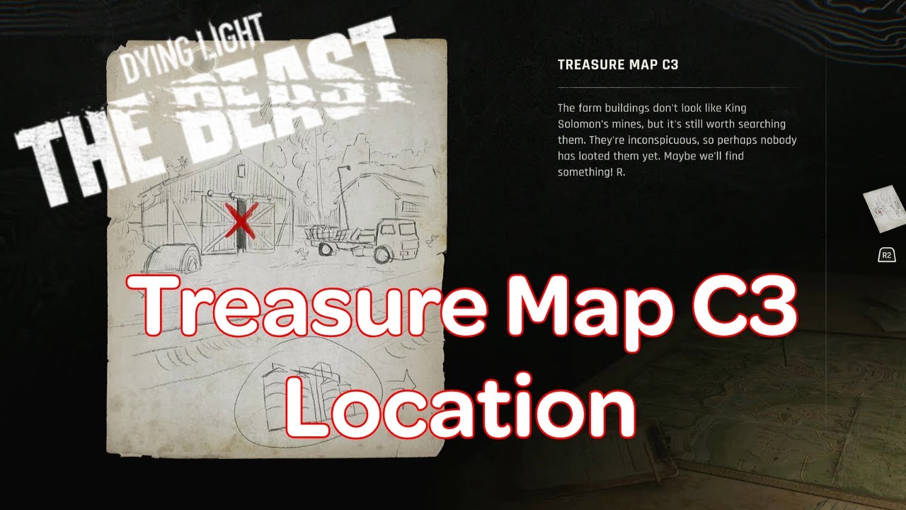 ダイイングライト Dying Light - The Beast : Treasure Map C3 Location - YouTube