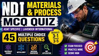 NDT Materials & Process MCQ Quiz | 45 Questions with Answers & Explanations