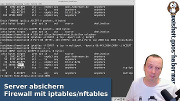 Server absichern - Firewall mit iptables/nftables
