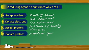 A reducing agent is a substance which can| Reducing agents|