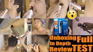 PHILIPS MG7715/15 & MG7715/65 multigroom 13 in 1 trimmer unboxing in depth review & complete test