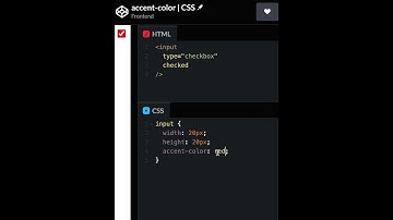 #46 accent-color | CSS | Frontend #shorts
