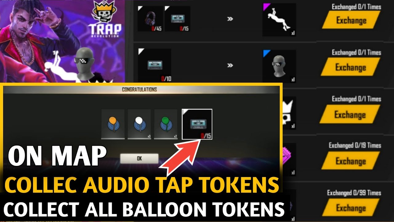 How To Collect Audio Tap Token In Free Fire - How To Collect Republic Day All Balloons In Free Fire