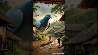 A Big Pigeon Enters The Village True Story Of The Pigeon And The Hen