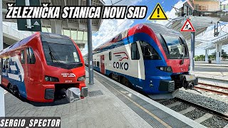 Rekonstrukcija Železničke stanice Novi Sad - vozovi Stadler Flirt 3 i Kiss #railway #novisad