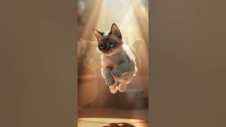 Video 10459271: cat beautiful blue eyes, snowshoe cat, cat chasing, cats catch