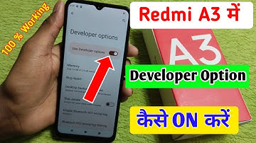 Redmi A3 mobile me developer option kaise on kare / how to enable developer option in redmi A3 me //