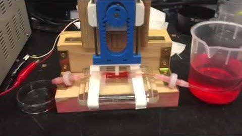 Test on Microfluidic pump made with PDMS