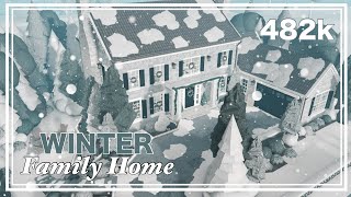 Winter Family Home || Exterior part one || Bloxburg Speedbuild