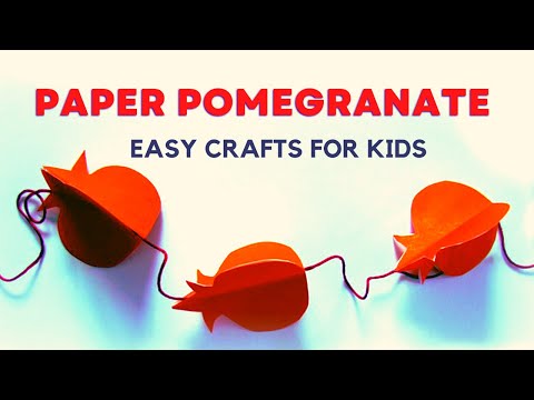 How to make a paper pomegranate  Easy Craft Projects for Kids shorts