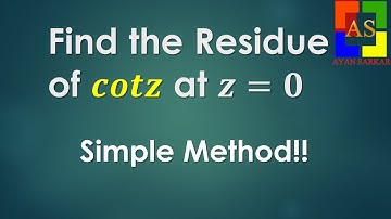 Find the residue of the complex function cot z at z = 0.
