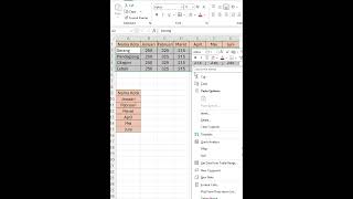 Care mindahin data dari bawah ke samping #tips #excel