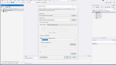 2-Visual Studio Basics Connect to SQL Server Database